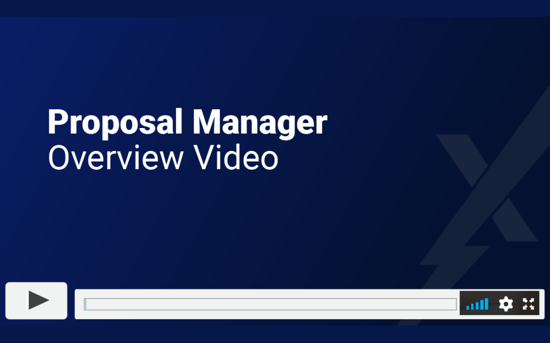 Proposal Manager Overview