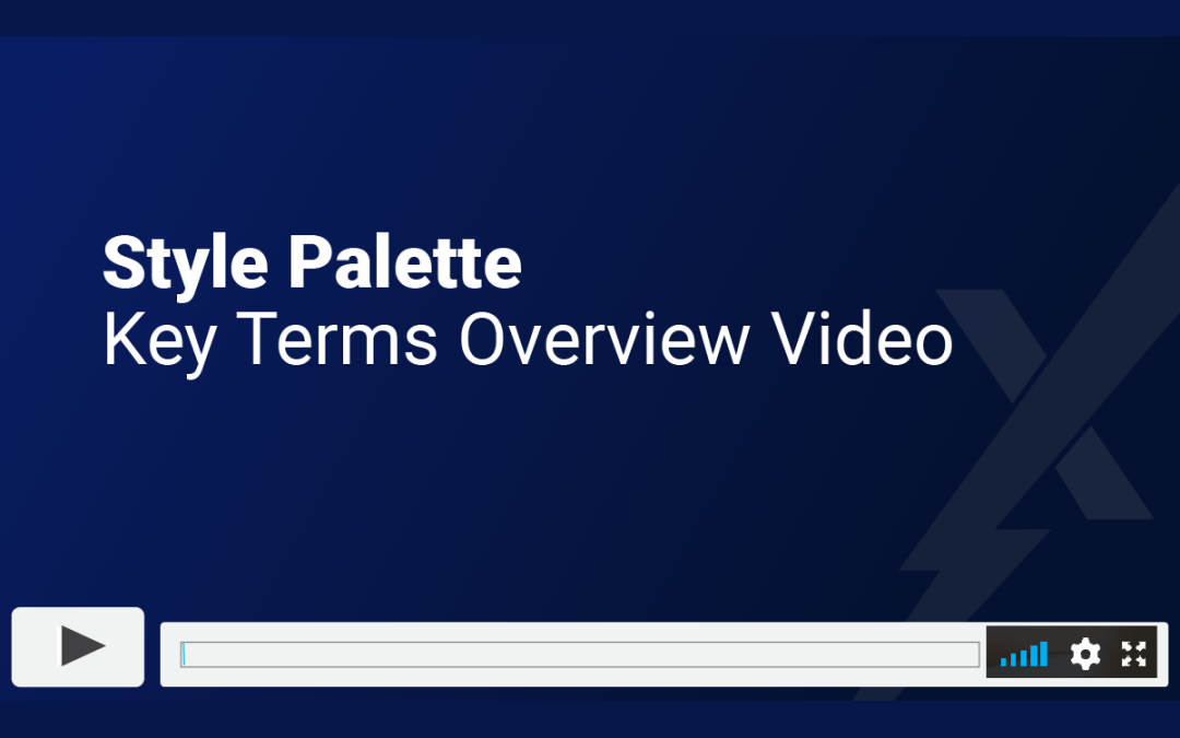 Style Palette Key Terms
